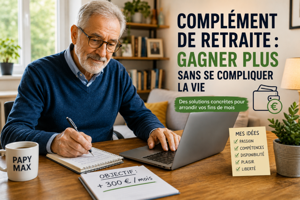 Complément de retraite : retraité cherchant des idées concrètes pour gagner plus sans se compliquer la vie